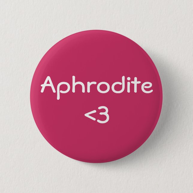Aphrodite <3 guddess för Kärlek Knapp (Framsida)