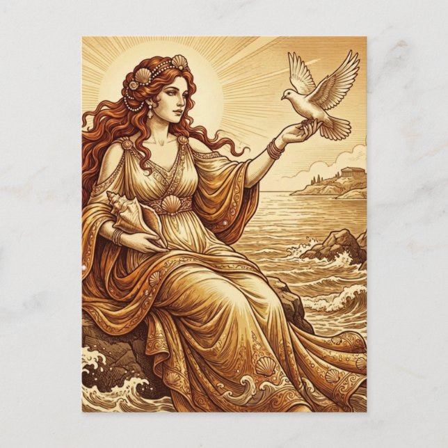 Aphrodite Grekisk Gudinna Postkort Vykort (Framsida)
