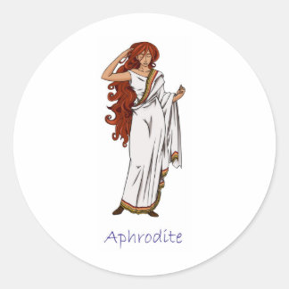 Aphrodite - Grekiska gudinna Runt Klistermärke