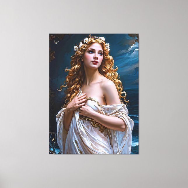 "Aphrodite: Kärlek och Ljusets gudinna" Canvastryck (Framsida)