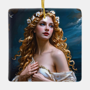 "Aphrodite: Kärlek och Ljusets gudinna" Julgransprydnad Keramik