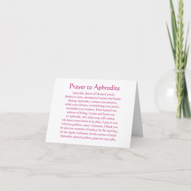 Aphrodite Notecard Kort (Framsida)
