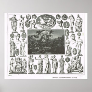 Aphrodite och andra gudar och gudinnor poster