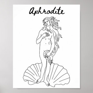 Aphrodite - Venus - Den grekiske skönhetens gudinn Poster
