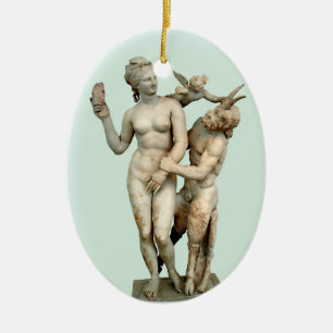 Aphroditen panorerar och Eros Julgransprydnad Keramik