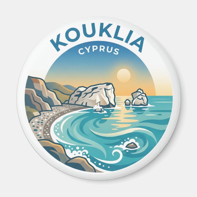 Aphrodites klippa Cypern Magnet (Framsidan)