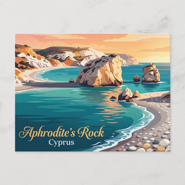 Aphrodites klippa Cypern Vykort (Framsida)