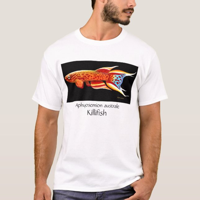 Aphyosemion Australe KillifishT-tröja Tee Shirt (Framsida)