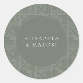 Apia Bröllop Runt Klistermärke