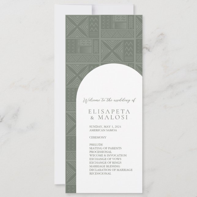 Apia Bröllopsprogram (Framsida)