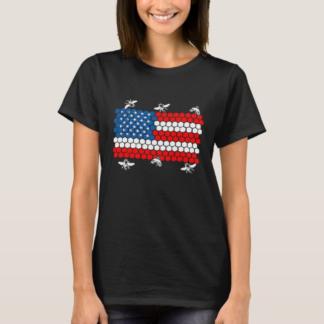 Apiarist biodling inspirerande bibibiodling Beekee T Shirt (Framsida)