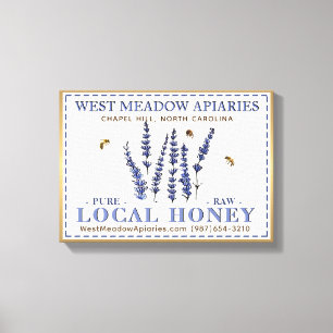 Apiary 3D Canvas Local Raw Honung Guld Ram Flower