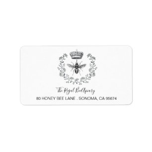 Apiary Elegant Honungsbi Bee Krona Laurel Biekeepe Adressetikett