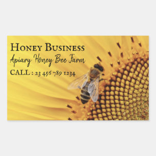 Apiary Honung Business Rektangulärt Klistermärke