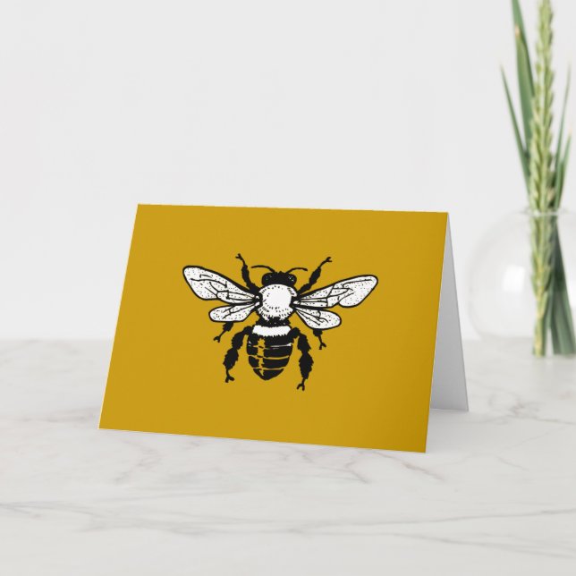 Apis Mellifera Honeybee Greeting Card Kort (Framsida)