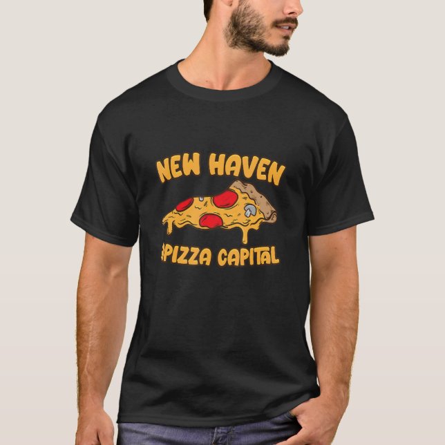 Apizza Ct Pizza Capital the World New Haven Co T Shirt (Framsida)