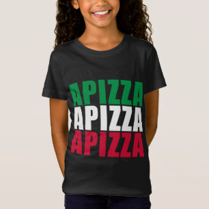 Apizza Italiana Flagga New Haven Stil Pizza T Shirt