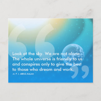 APJ Abdul Kalam-framgångsoffert Vykort