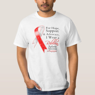 Aplastic medvetenhet för blodbristservicehopp t shirt
