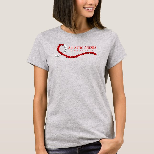 Aplastisk anemi - medvetandegrad Ribbon T Shirt (Framsida)