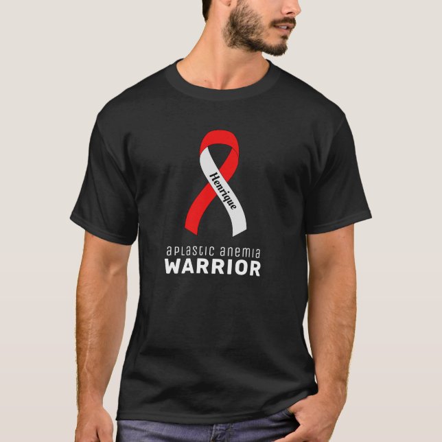 Aplastisk anemi Warrior Black Manar Hänt-Shirt T Shirt (Framsida)