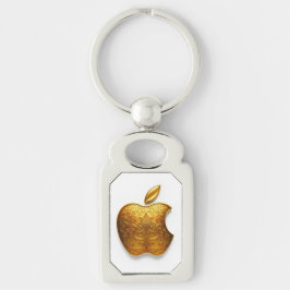 Aplle Rektangulärt Silverfärgad Nyckelring