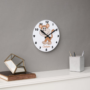 Apmonkeydesign Personlig Rund Klocka
