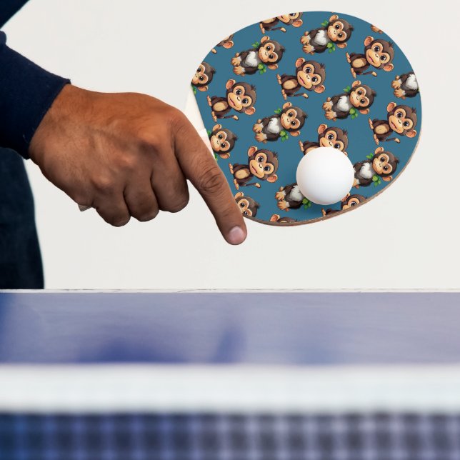 Apmönsterdesign Blå  Pingisracket (Insitu)