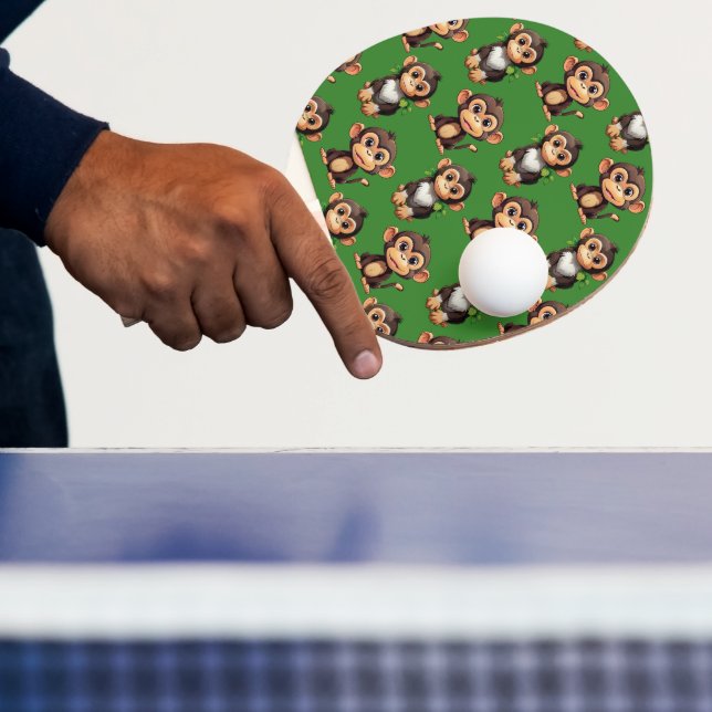 Apmönsterdesign Grön  Pingisracket (Insitu)