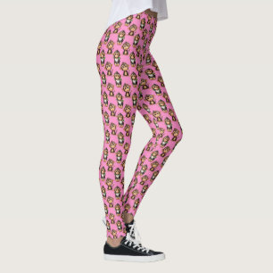 Apmönsterdesign Rosa Leggings