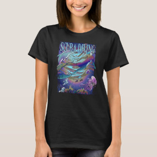Apnea Diver Freediver Scuba Diver 4 T Shirt