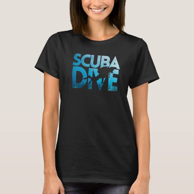 Apnea Diver Freediver Scuba Diver   T Shirt (Framsida)