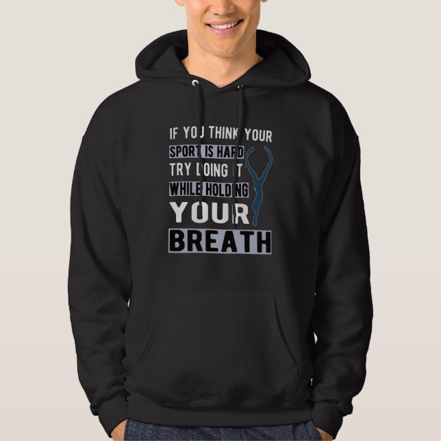 Apnea diving Freediving for Diver Hoodie (Framsida)