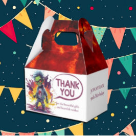 Apocalypse Birthday Zombie Boy Favor Box Presentaskar