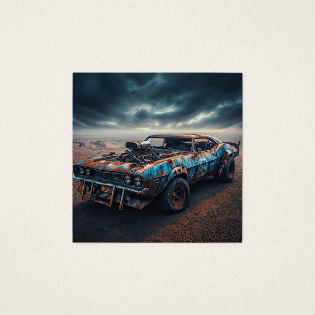 Apocalypse Classic Chevy Camaro Fyrkantigt Visitkort (Framsida)
