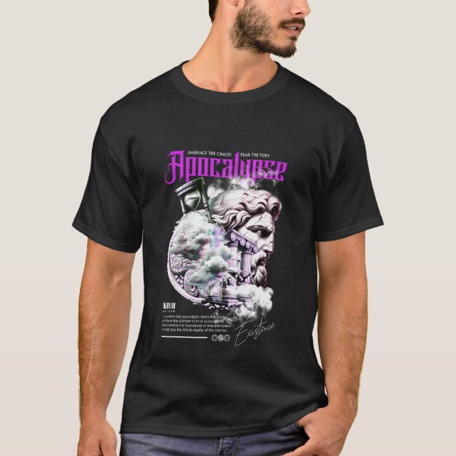 Apocalypse Grekisk Staty Hoodie | Estetisk T Shirt (Framsida)
