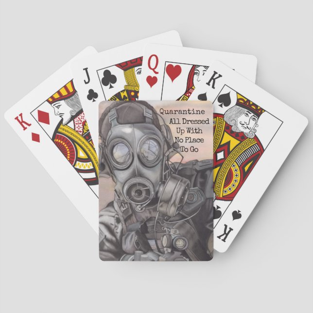 Apocalypse Karantän Du lägger till text Födelsedag Casinokort (Baksidan)