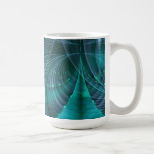 Apofysis Fractal Art I - blått Kaffemugg