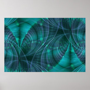 Apofysis Fractal Art I - blått Poster