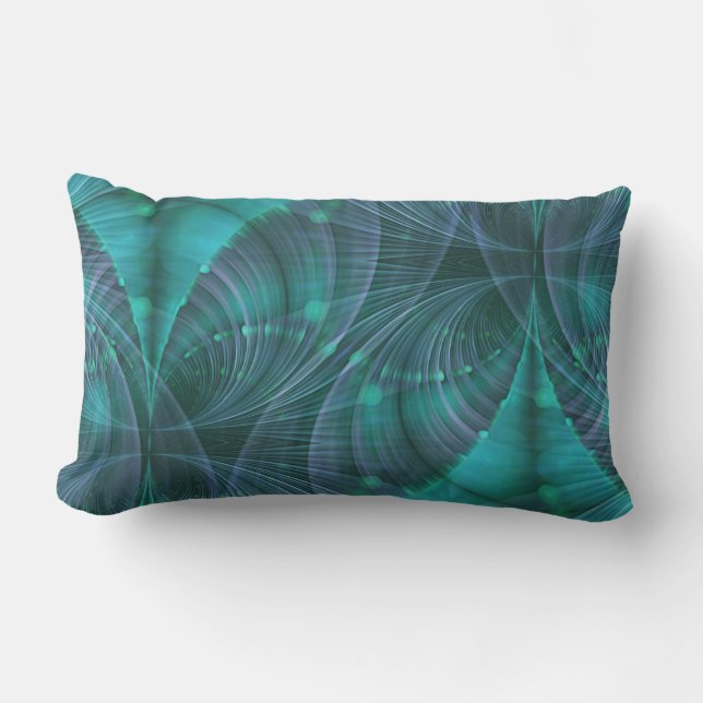 Apofysis Fractal Art I - blått Utomhuskudde (Framsida)