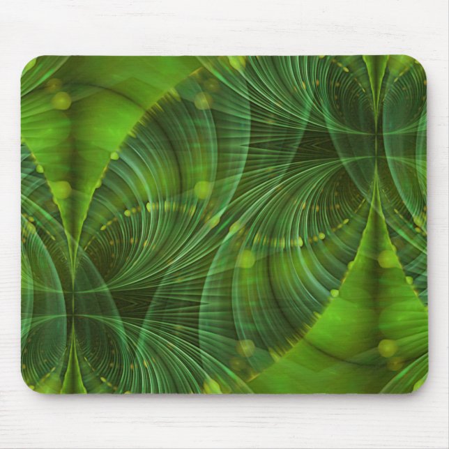Apofysis Fractal Art I - grönt Musmatta (Framsidan)