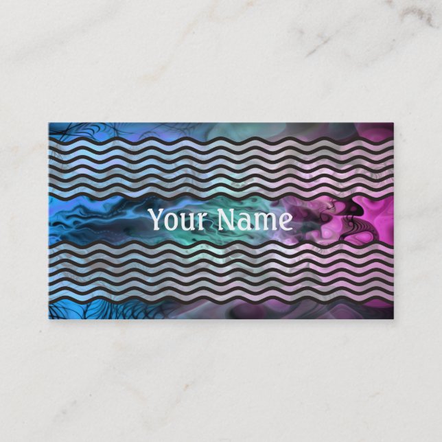 Apofysis Fractal Art II - rosa grönt blue Visitkort (Framsida)