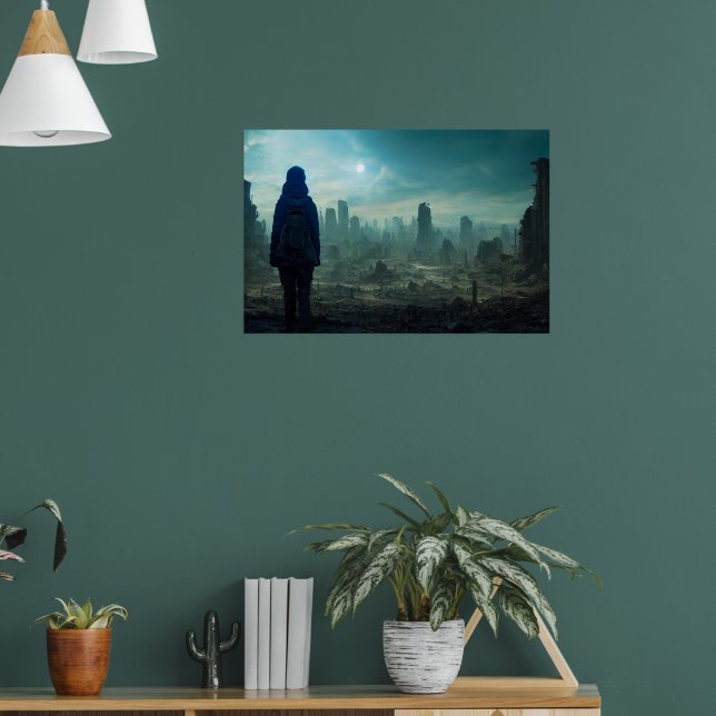 Apokalyps Förlorad Civilisation Framtid Dystopisk  Poster (Vardagsrum 1)
