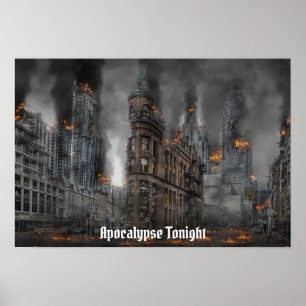 Apokalyps ikväll Brinnande stad Poster