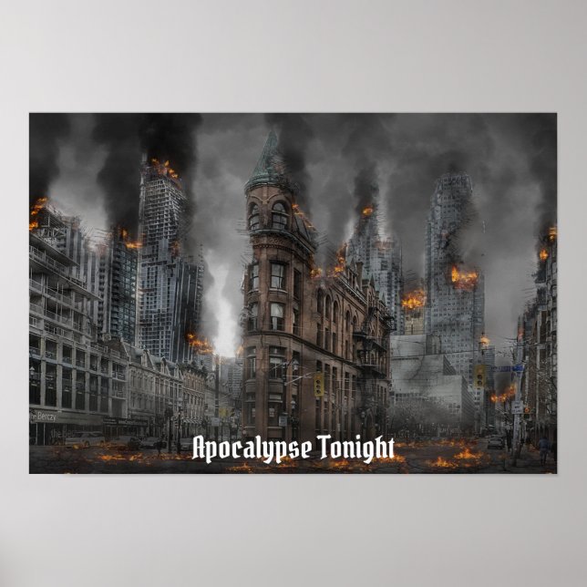 Apokalyps ikväll Brinnande stad Poster (Framsidan)