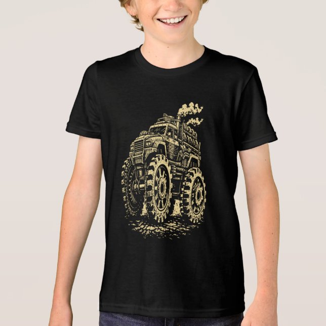 Apokalyps Monster Truck Äventyr T Shirt (Framsida)