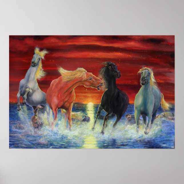 Apokalypsens blomstrande häst poster (Framsidan)