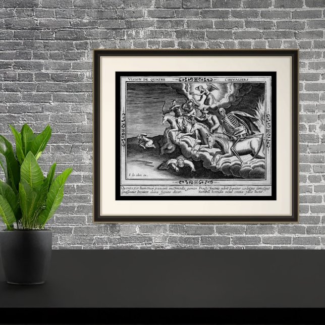 Apokalypsens fyra häst poster (Frame not included.)