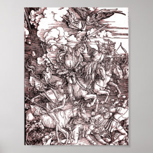 Apokalypsens fyra hästar (Dürer, 1498) Poster