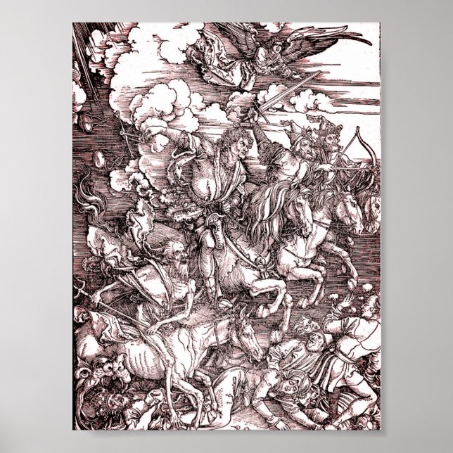 Apokalypsens fyra hästar (Dürer, 1498) Poster (Framsidan)